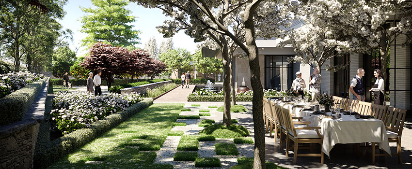 Waterbrook Bowral Exterior Rendering 3D People