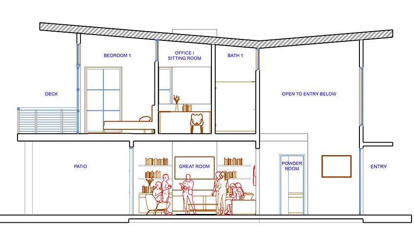 ArchiCAD Viewport - Front view of new building plan