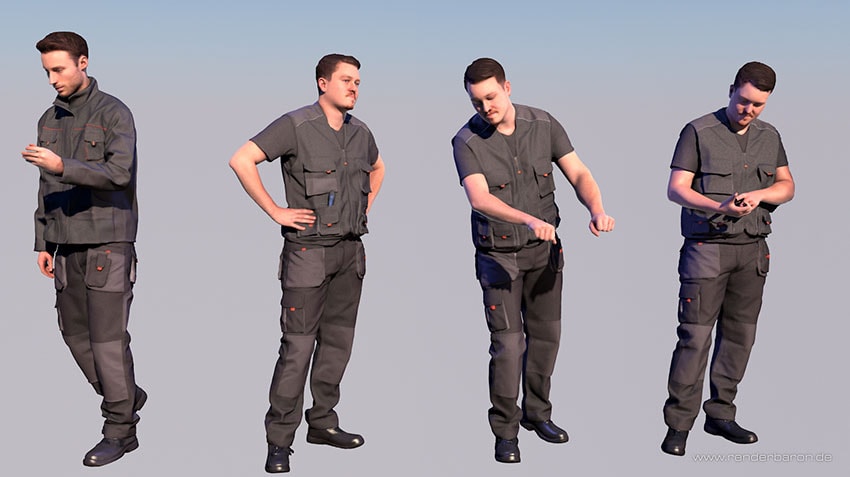 Renderpeople Worker Models Comparison