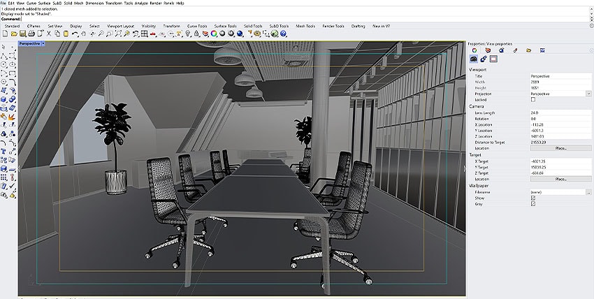 Rhino7 Raytrace Denoise Viewport Office Scene 