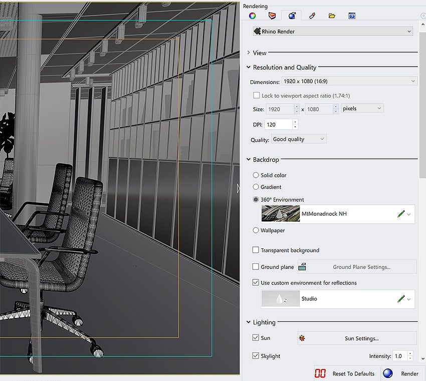 rendering settings rhino