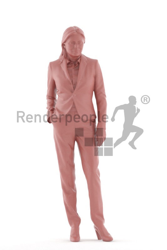 3d people business,3d elderly white woman standing