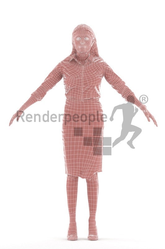 Rigged human 3D model by Renderpeople – olde