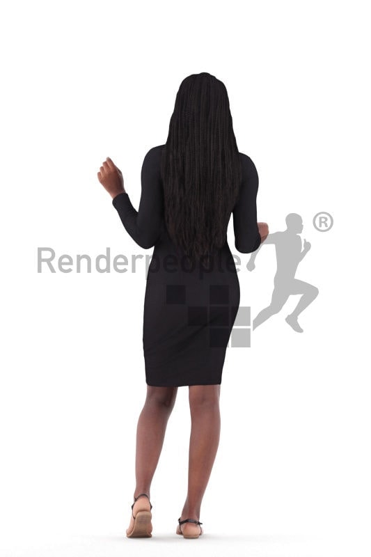 3d people event, black 3d woman dancing