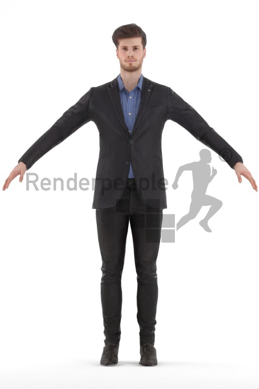 bundle of rigged business 3d people