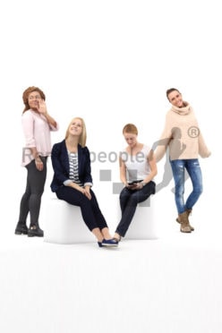 bundle of casually dressed 3d people