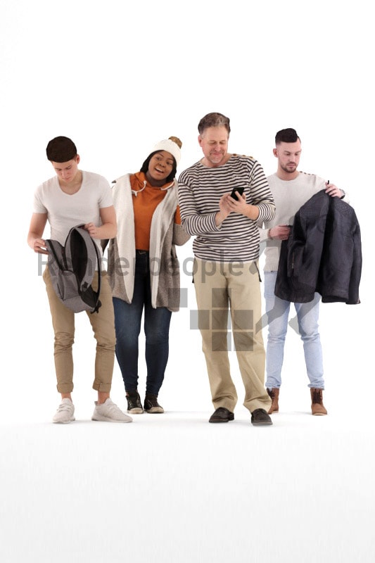 bundle of business and casual 3d people