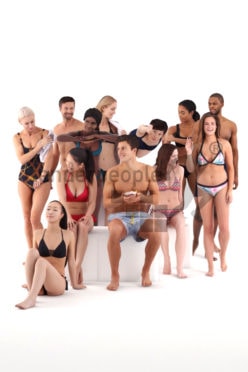 Posed 3D People model for renderings – Bundle in swimm wear