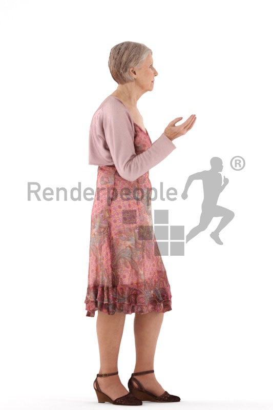 3d people casual, best ager woman standing and talking