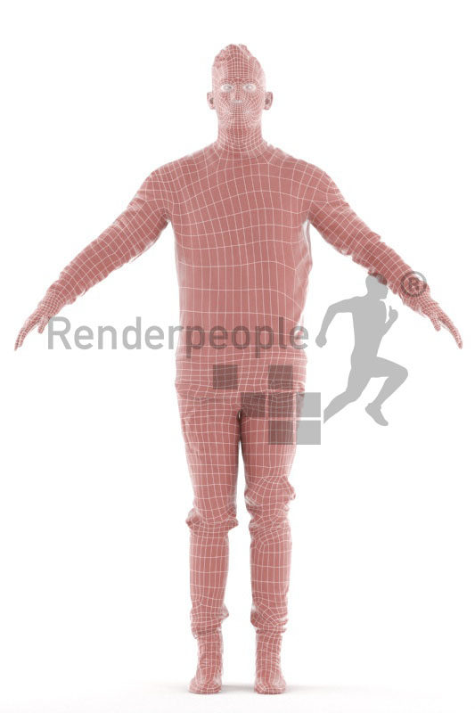Rigged 3D People model for Maya and Cinema 4D – ""