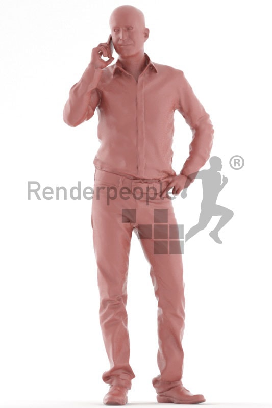 3d people business, middle eastern 3d man talking on the phone