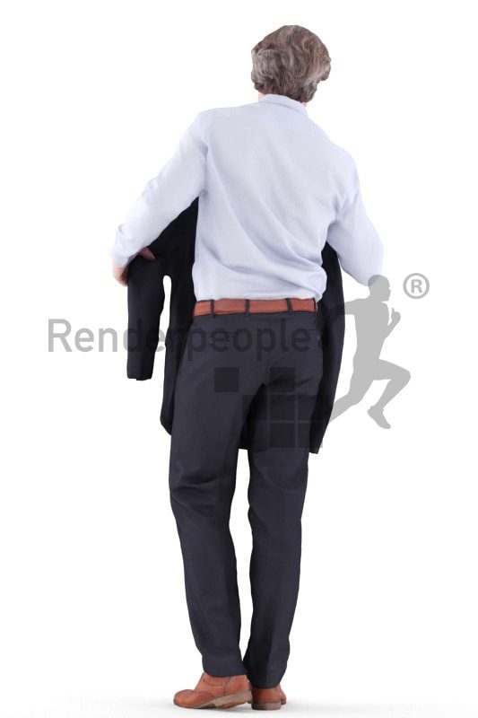 3d people business, white 3d man standing shopping clothes