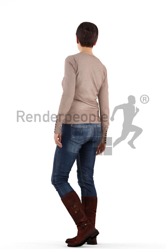 3d people casual, best ager woman standing