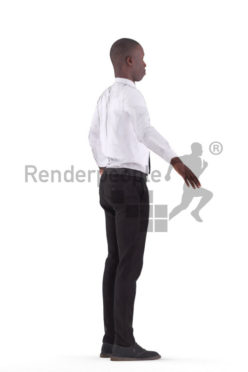 3d people business,3d black man rigged