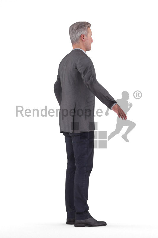 Rigged 3D People model for Maya and Cinema 4D – european man in business suit