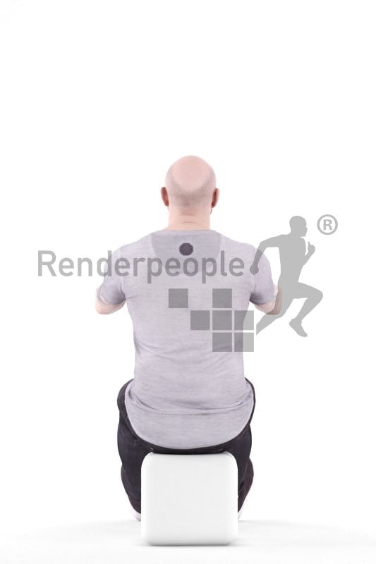 3d people casual, white 3d woman sitting and driving