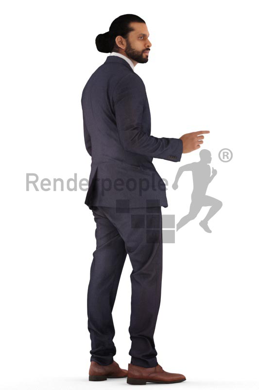 3d people business, indian 3d man standing