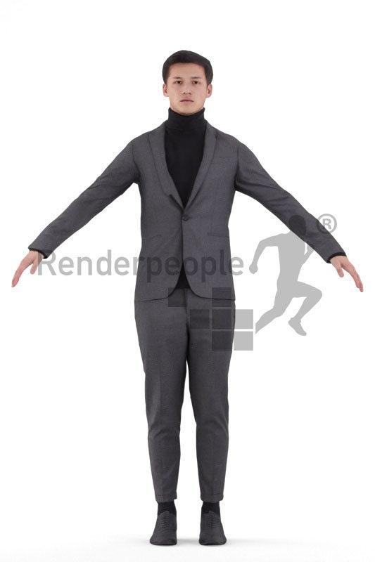 3d people business,3d white man rigged
