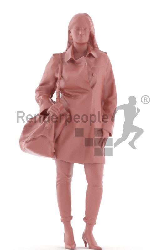 3d people casual, indian 3d woman walking