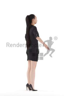 Rigged 3D People model for Maya and 3ds Max –Asian woman, business