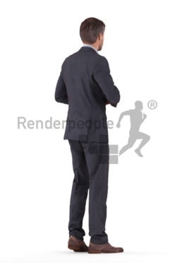 3D People model for 3ds Max and Maya – european male in business suit