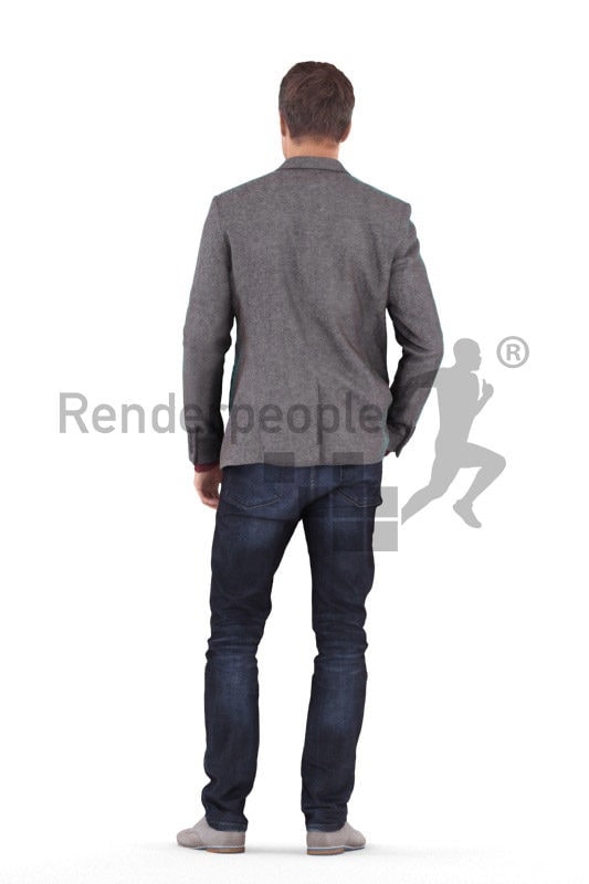 Scanned human 3D model by Renderpeople – eropean man in business suit, standing