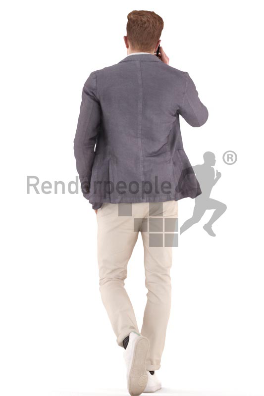3d people business, young man standing searching in his wallet
