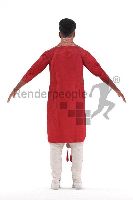 Rigged 3D People model for Maya and Cinema 4D – indian man in traditional suit