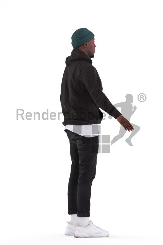 3d people casual, 3d black man rigged