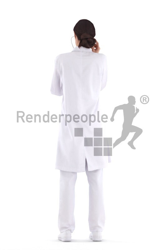 3D People model for 3ds Max and Sketch Up, doctor, woman, examining